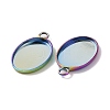 Ion Plating(IP) 304 Stainless Steel Pendant Cabochon Settings STAS-H383-12M-3