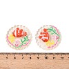 Ocean Theme Flat Round Resin Cabochons CRES-T025-02B-3