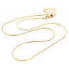 304 Stainless Steel Round Snake Chain Necklaces for Women NJEW-G140-06A-G-1