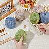 6 Skeins 3 Colors Polyester Yarn DIY-OC0015-03-3