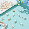 30Pcs Natural Cultured Freshwater Pearl Connector Charms PALLOY-ME00009-5