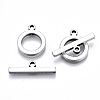 Non-Tarnish 201 Stainless Steel Toggle Clasps STAS-Q241-008P-NF-2