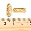 Brass Micro Pave Clear Cubic Zirconia Spacer Bars KK-U064-20B-G-2