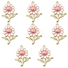 8Pcs Alloy Enamel Pendants ENAM-YW0002-31G-1