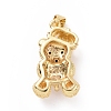 Brass Cubic Zirconia Pendants ZIRC-K089-12G-01-2