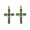 Brass Micro Pave Cubic Zirconia Pendants CU-CBADC6C-11G-05-1
