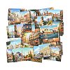 50Pcs PVC Self-Adhesive Vintage European Comic Landscape Sticker STIC-Q006-04A-3