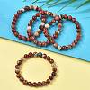 Natural Red Jasper Bead Stretch Bracelets X-BJEW-K212-B-012-1