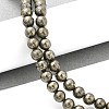 Natural Pyrite Beads Strands G-A250-A01-02-4