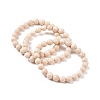 Natural Fossil Bead Stretch Bracelets BJEW-K212-B-015-2