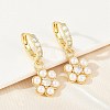 Brass Micro Pave Cubic Zirconia Hoop Earrings EJEW-S277-13G-A-1