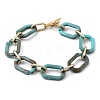 Acrylic & Aluminum Cable Chain Bracelets BJEW-JB05425-01-1