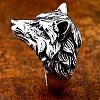 Wolf Zinc Alloy Finger Rings for Men PW-WG8046D-01-2