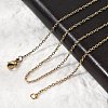 304 Stainless Steel Cable Chain Necklaces STAS-O053-11G-1