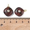 Dyed Natural Red Tiger Eye Pendants KK-C251-01F-01-3