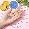 300Pcs Two Tone Transparent Spray Painted Acrylic Beads ACRP-YW0001-16-4