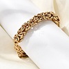 304 Stainless Steel Byzantine Chains Bracelets for Women BJEW-P399-01B-G-1