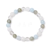 Round Natural Mixed Gemstone Beaded Stretch Bracelets for Womenm Men BJEW-JB11555-2