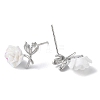Rhodium Plated 925 Sterling Silver Stud Earring Findings STER-M115-10P-2