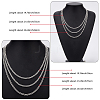 1Pc 304 Stainless Steel Cuban Link Chain Necklaces for Men Women NJEW-BM0001-08E-5