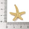 304 Stainless Steel Rhinestone Starfish STAS-I322-34G-02-3