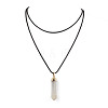 Natural Quartz Crystal Pendant Necklaces NJEW-JN04840-1