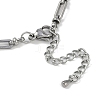 304 Stainless Steel Oval Link Bracelets for Men Women BJEW-G725-07P-3