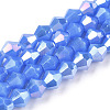 Imitation Jade Electroplate Glass Beads Strands LS-EGLA-A039-J6mm-B04-1