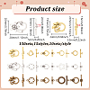 150Pcs 15 Styles Brass Toggle Clasps KK-ME0003-87-2