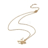 Initial Letter with Butterfly Pendant Necklace NJEW-C026-01G-Z-2