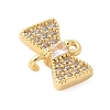 Brass Micro Pave Cubic Zirconia Connector Charms KK-U056-53G-2