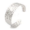 Non-Tarnish 304 Stainless Steel Textured Open Cuff Bangles for Women STAS-M001-17P-1