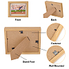 Natural Wood Photo Frames DJEW-WH0039-88-4