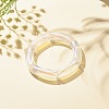 Acrylic Curved Tube Chunky Stretch Bracelet for Women BJEW-JB08124-2