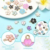 25Pcs 25 Styles Light Gold Plated Alloy Enamel Pendants ENAM-YW0004-33-2