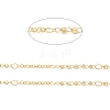 Brass Cube Beaded Link Chains CHC-M025-63G-2