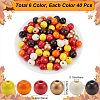 240Pcs 6 Styles Natural Wood Beads Strands WOOD-SP0001-03A-2