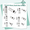 120Pcs 6 Style 304 Stainless Steel Tube Beads STAS-UN0049-30-3