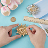 2Pcs Flower Alloy Brooches JEWB-FG0001-31B-3