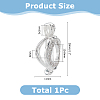 925 Sterling Silver Micro Pave Clear Cubic Zirconia Empty Bead Cage Pendants STER-WH0005-64-2
