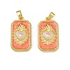 Brass Enamel Pendants X-KK-L190-008G-01-1