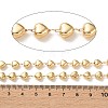 Brass Heart Link Chains KK-P351-01G-2