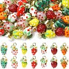 5Pcs Handmade Lampwork Pendants PALLOY-YW00108-03A-2