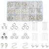 DIY Iron Eye Pin & Flat Head Pins & Bead Caps & Bead Tips Jewelry Making Findings Kits DIY-YW0010-20A-1