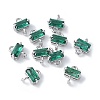 Brass Pave Cubic Zirconia Connector Charms KK-F892-53P-04-1