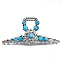 Synthetic Turquoise Claw Hair Clips PW-WGD274A-01