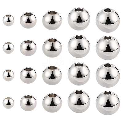 250Pcs 5 Styles Rack Plating Brass Spacer Beads KK-PA0001-02P-1