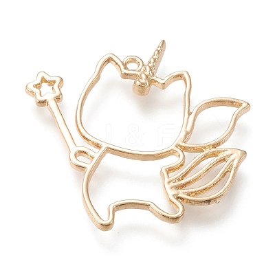 Alloy Open Back Bezel Pendants PALLOY-K246-06KCG-RS-1