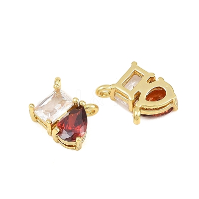 Brass Pave Cubic Zirconia Charms CU-CBA6A75-03G-03-1