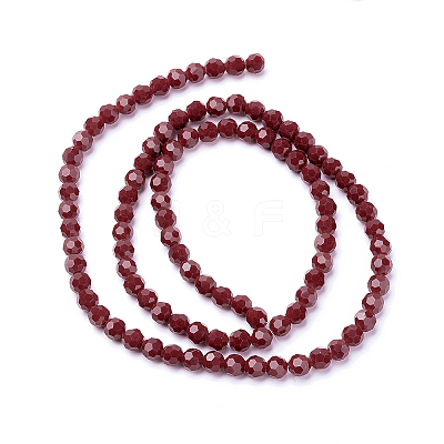 Faceted Glass Round Beads Strands X-EGLA-J042-6mm-24-1